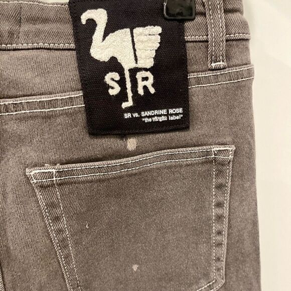 Sandrine Rose X Free People Gray Polka Dot Skinny Jeans.Size 27 - Picture 11 of 14